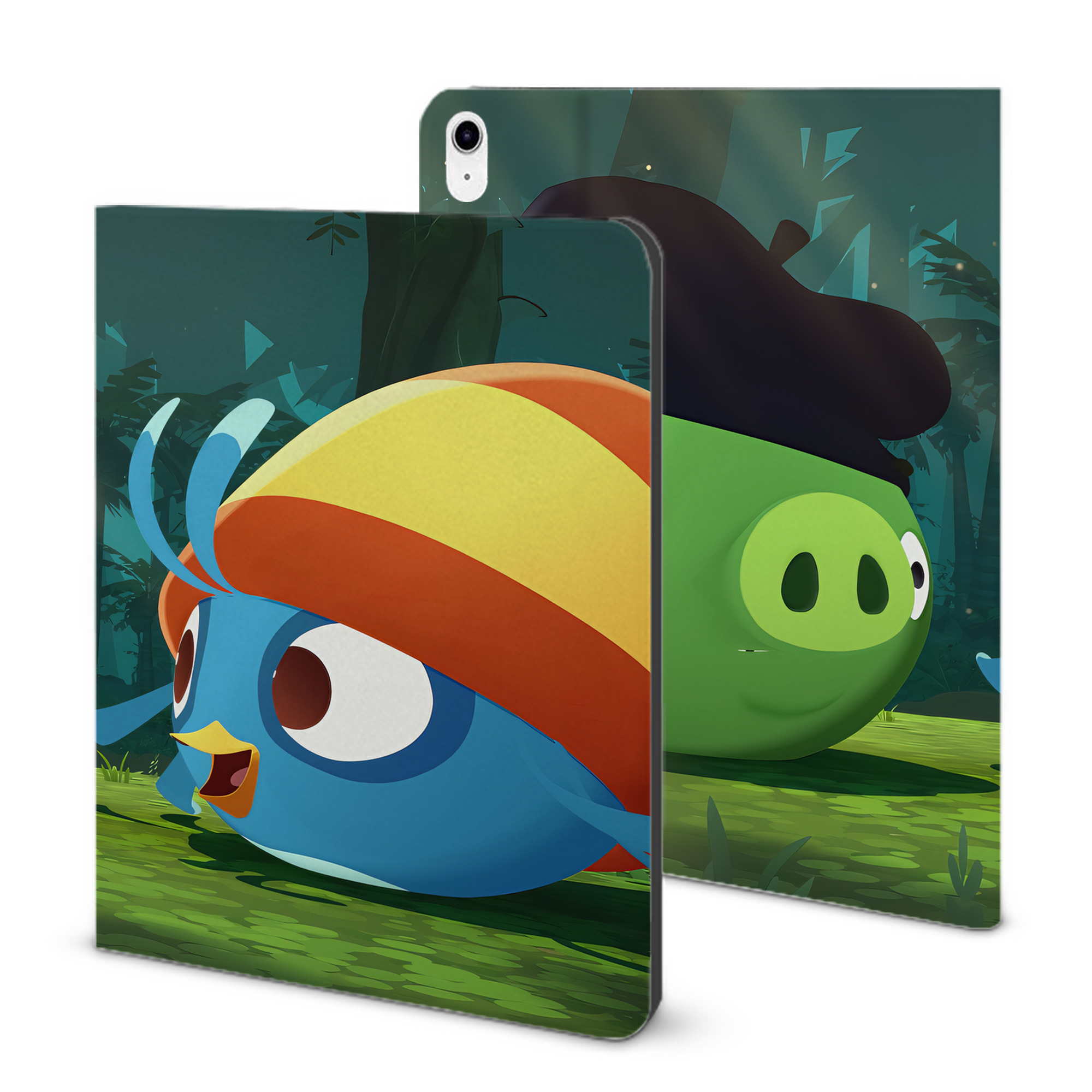 （画像用） Angry Birds アングリーバード IPad ケース ブック型 PUレザー TPU 耐衝撃 軽量 薄型 ペン収納なし 全面保護 IPad 各モデル対応
